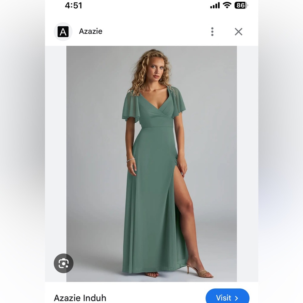 Azazie Induh Mesh (stretch) in Eucalyptus
